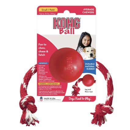 KB21 KONG BALL WITH ROPE SMALL