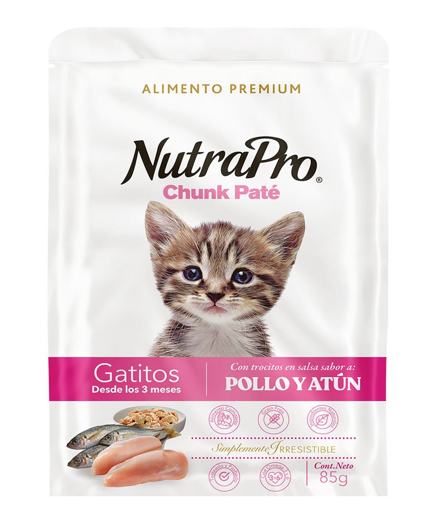 Nutrapro Chunk Pate Gatitos Pollo y Atún