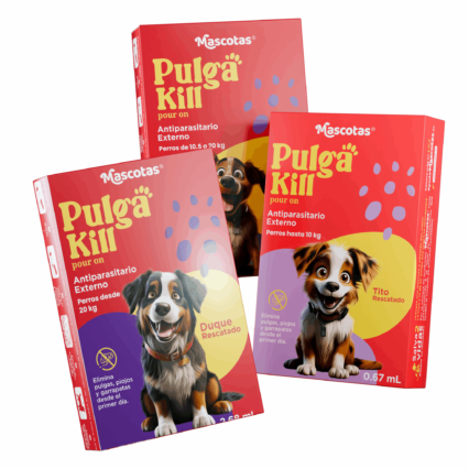 PIPETAS ANTIPULGAS PULGA KILL PERROS Y GATOS